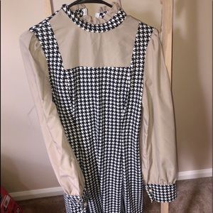 SHEIN dress houndstooth fabric
